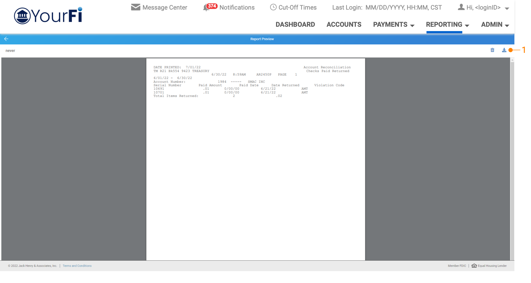 TM QRG Account Reconciliation Reporting 14