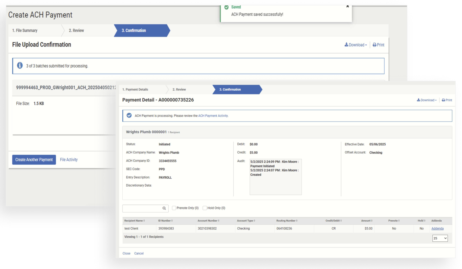 TM QRG ACH File Data Transmission via sFTP 12