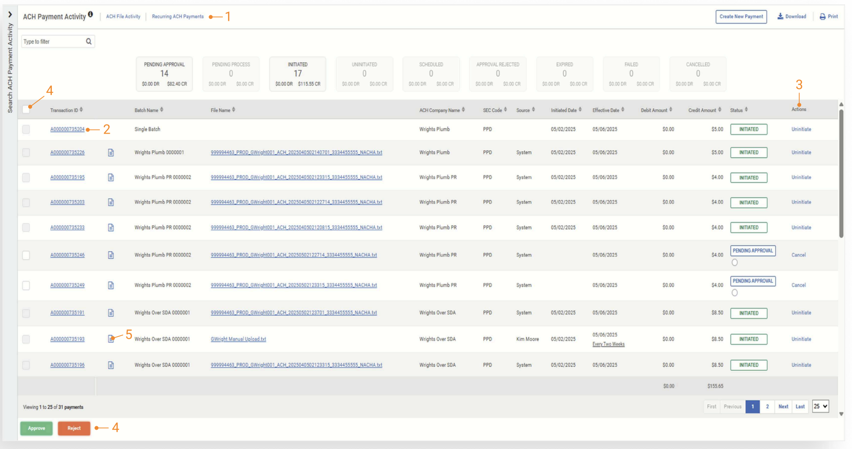 TM QRG ACH File Data Transmission via sFTP 16