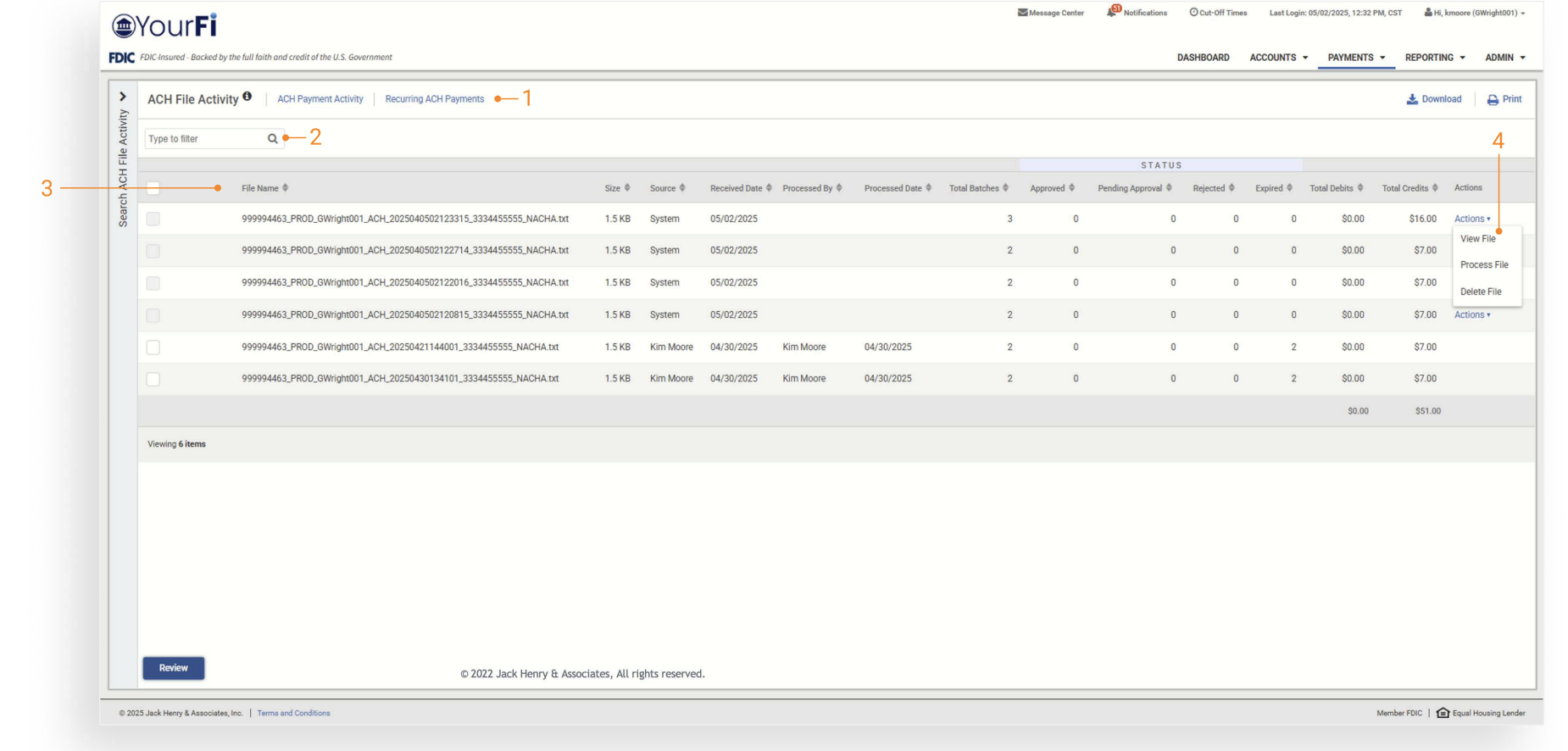 TM QRG ACH File Data Transmission via sFTP 6