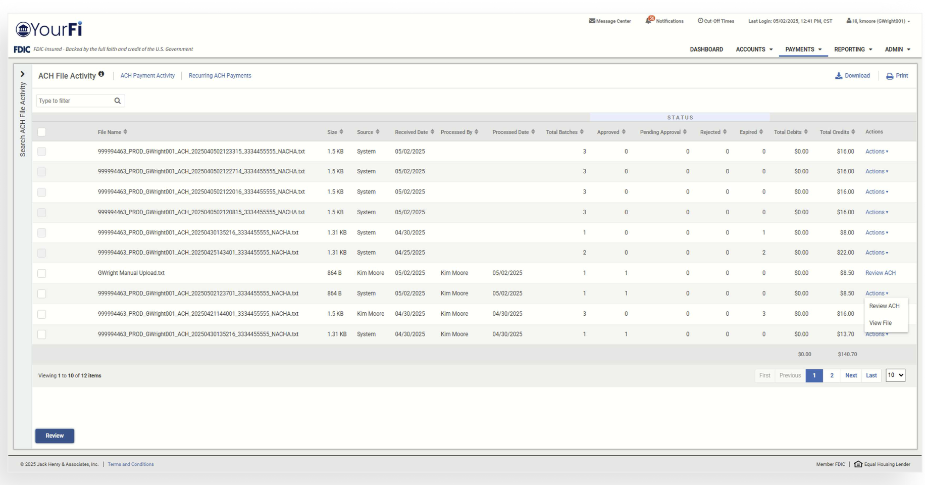 TM QRG ACH File Data Transmission via sFTP 7