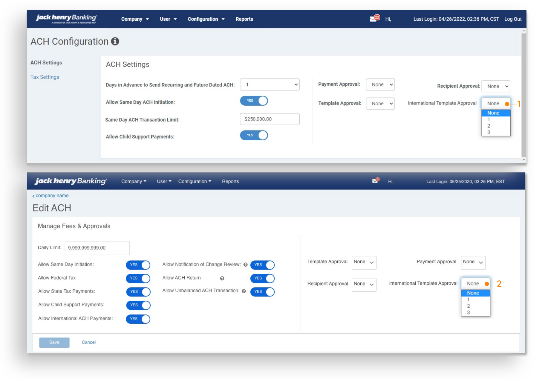 TM QRG International ACH Payments From Template 1