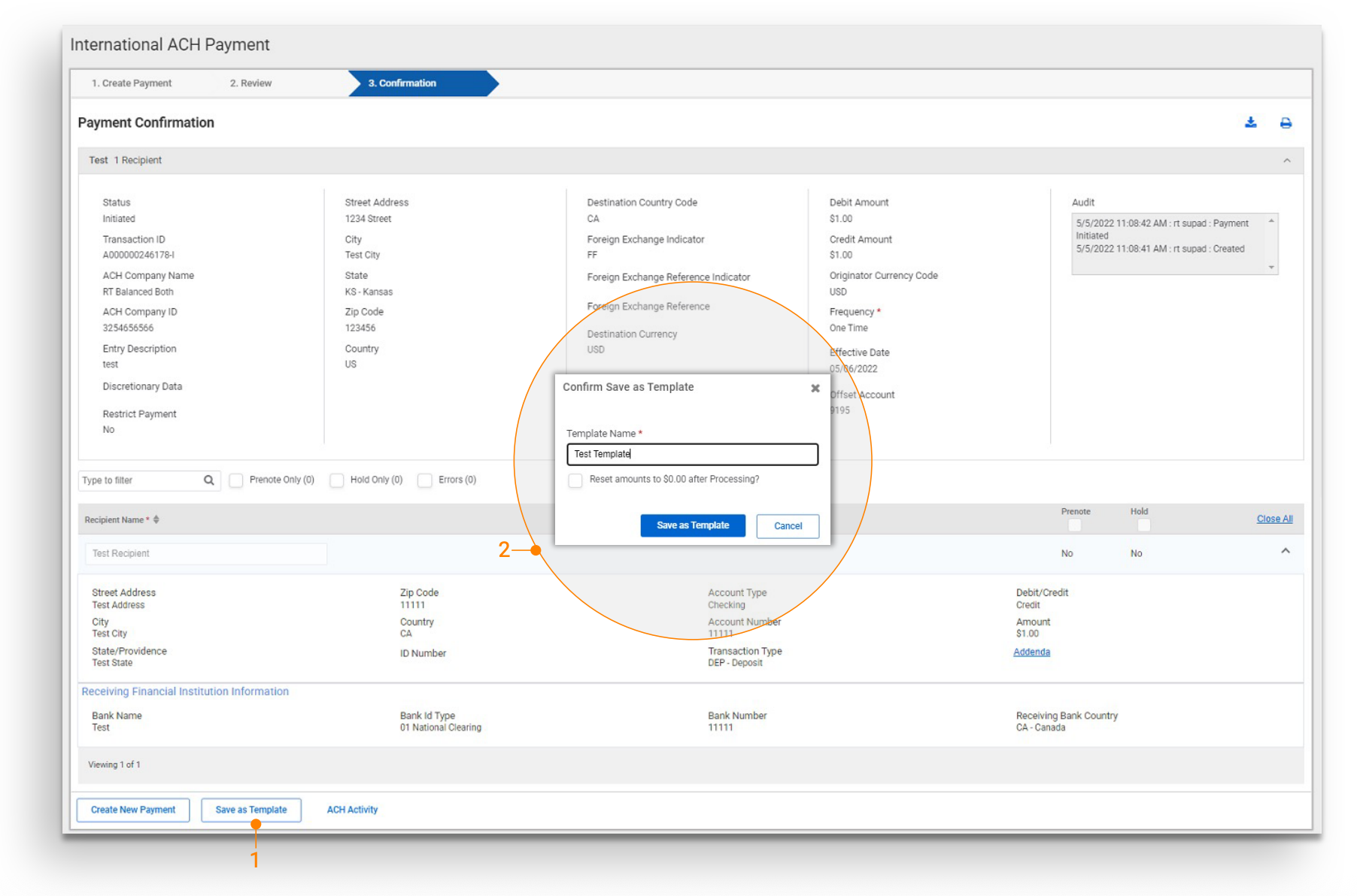 TM QRG International ACH Payments From Template 10