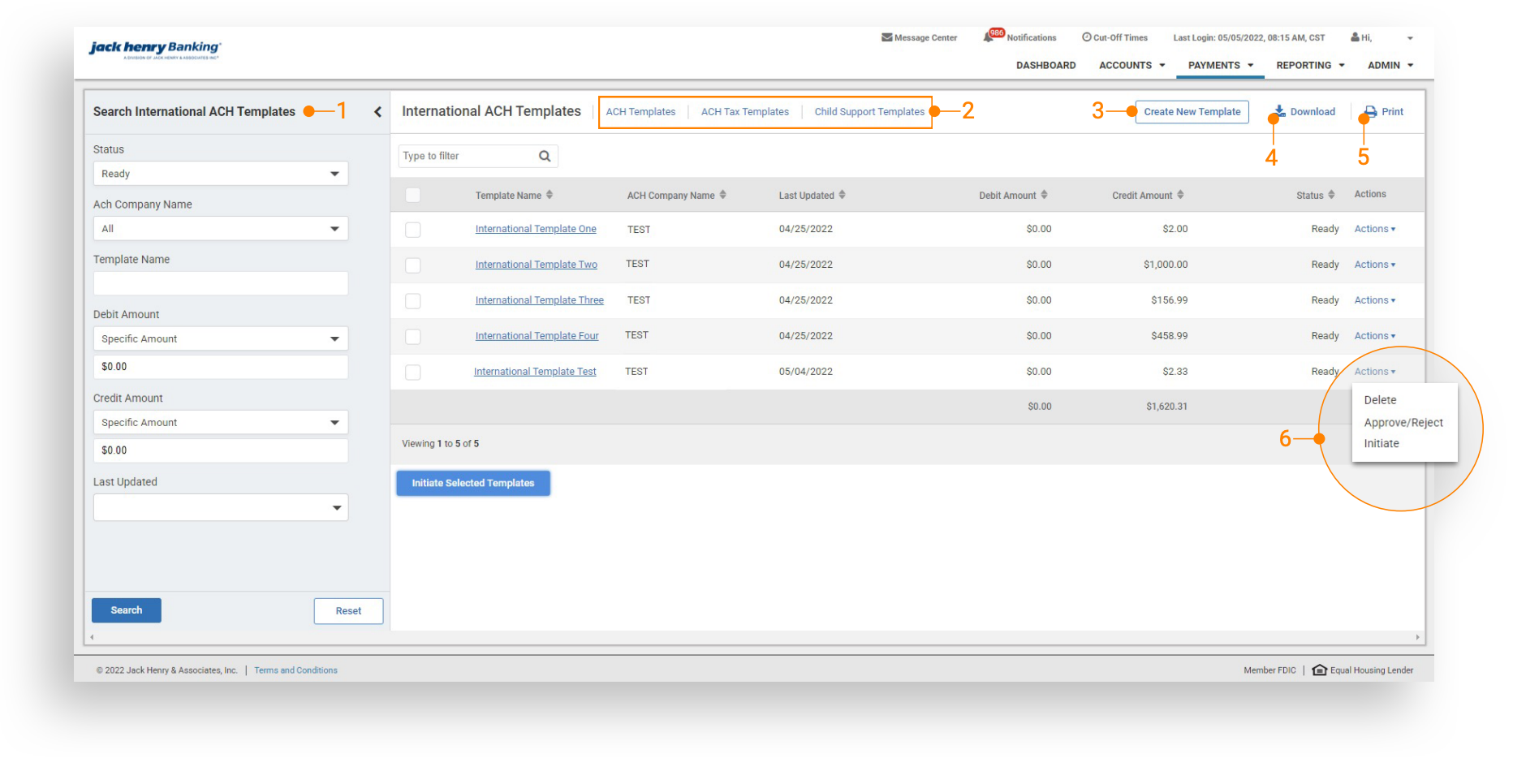 TM QRG International ACH Payments From Template 5