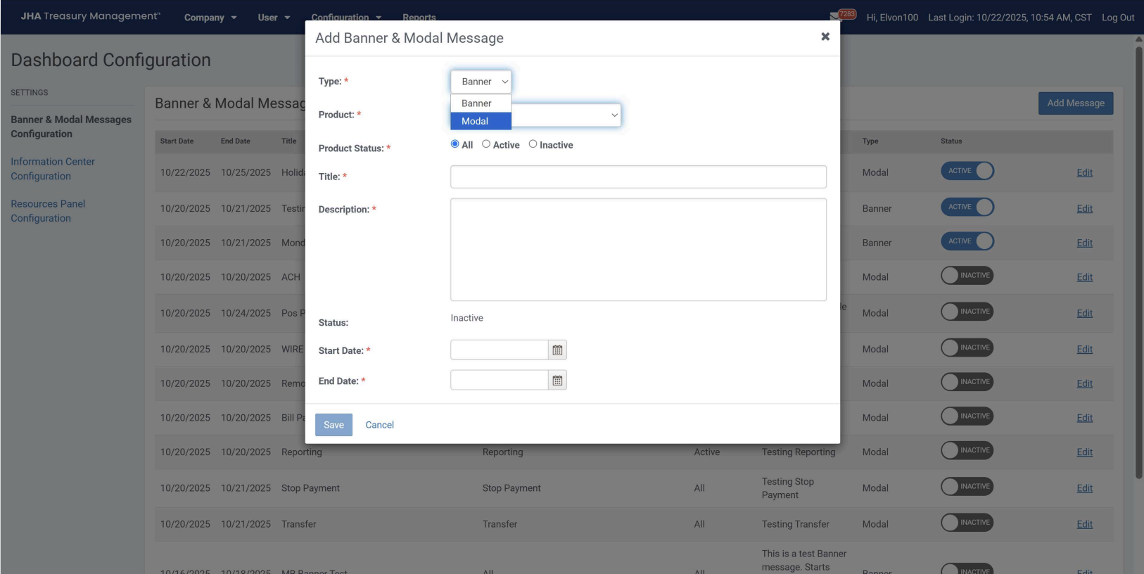 TM QRG Banner & Modal Messages 1