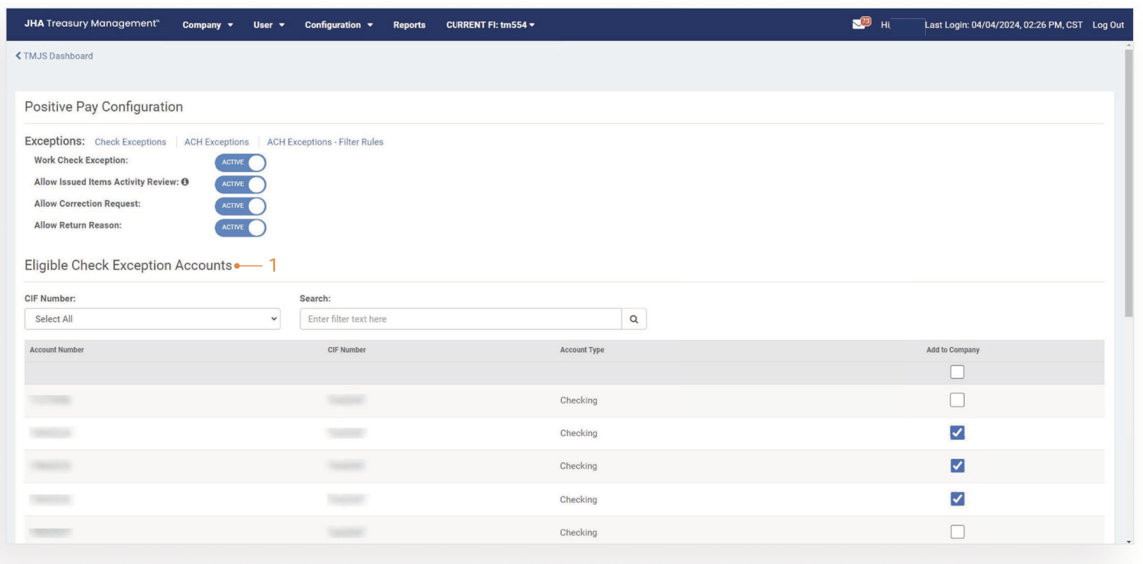 TM QRG Postive Pay Check Exceptions Capture 2