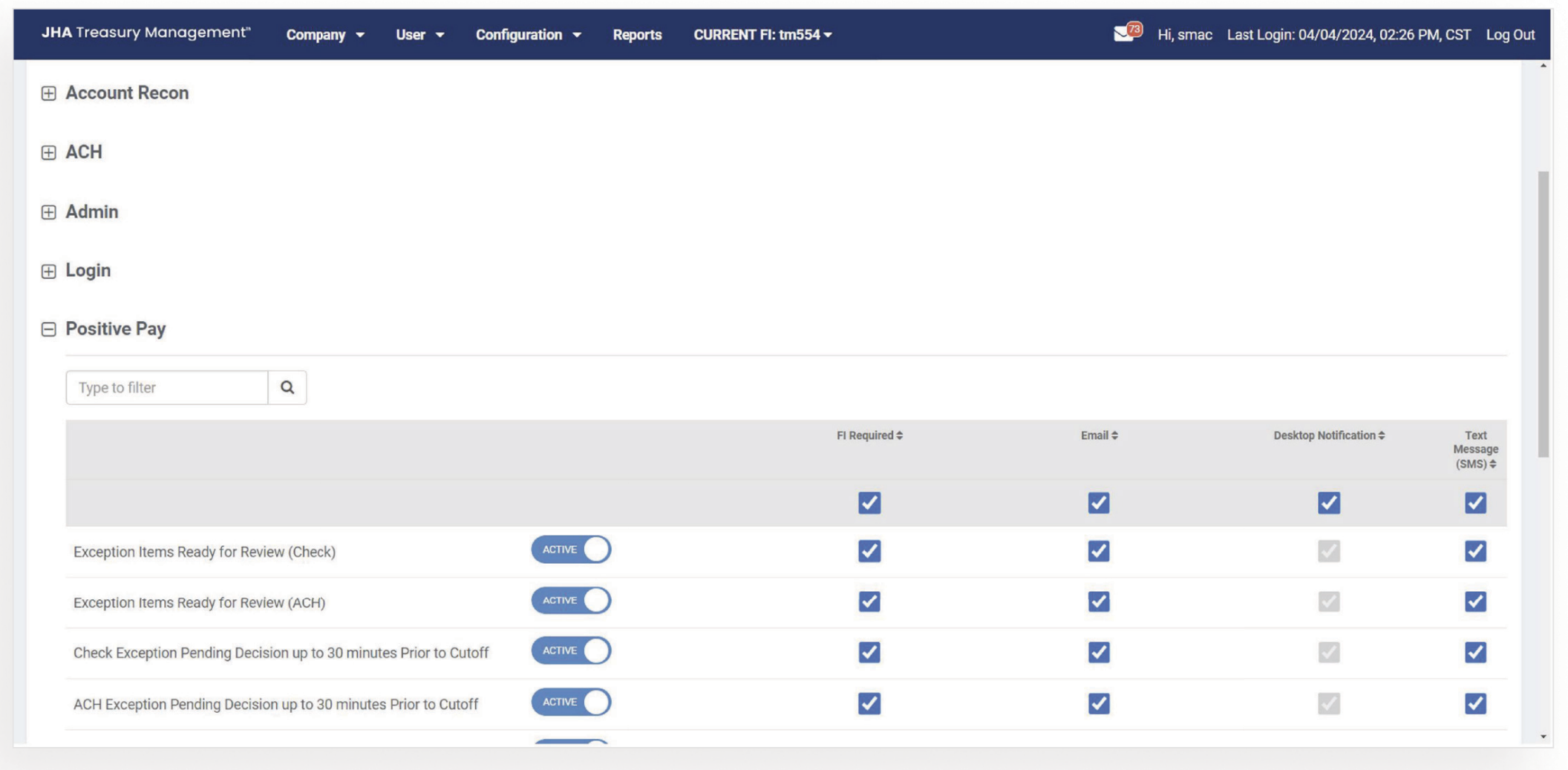 TM QRG Postive Pay Check Exceptions Capture 4