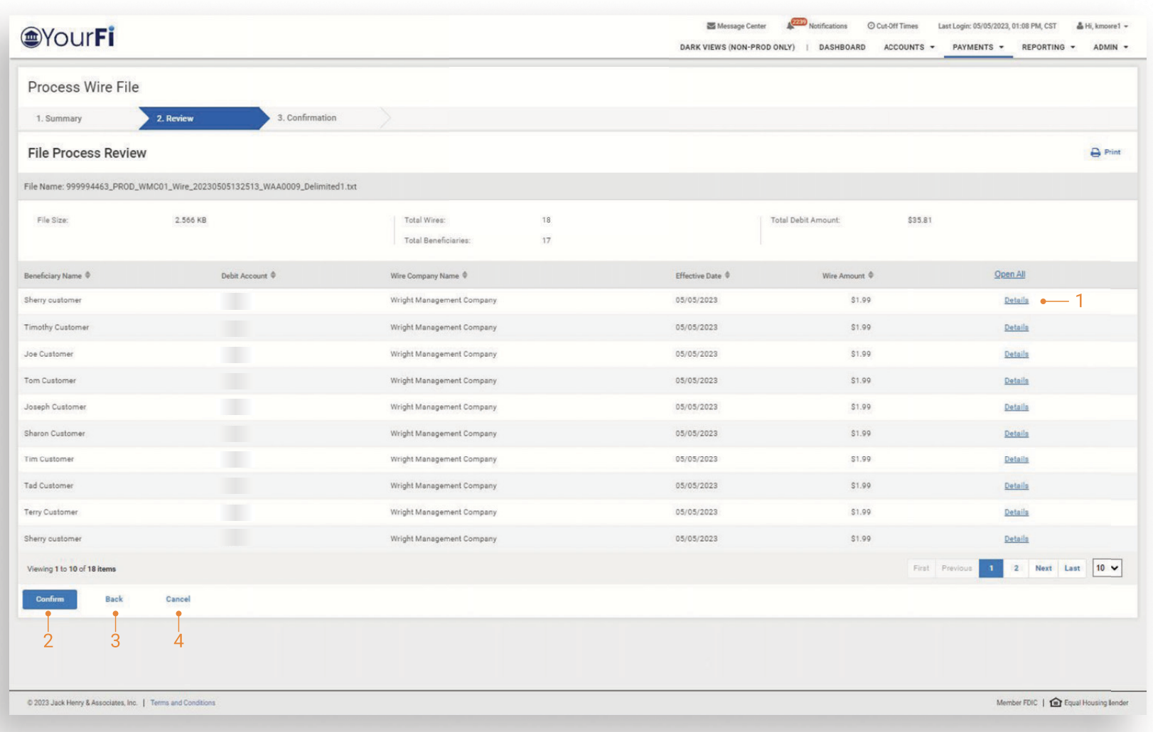 TM QRG Wire File Data Transmission via sFTP Capture 12