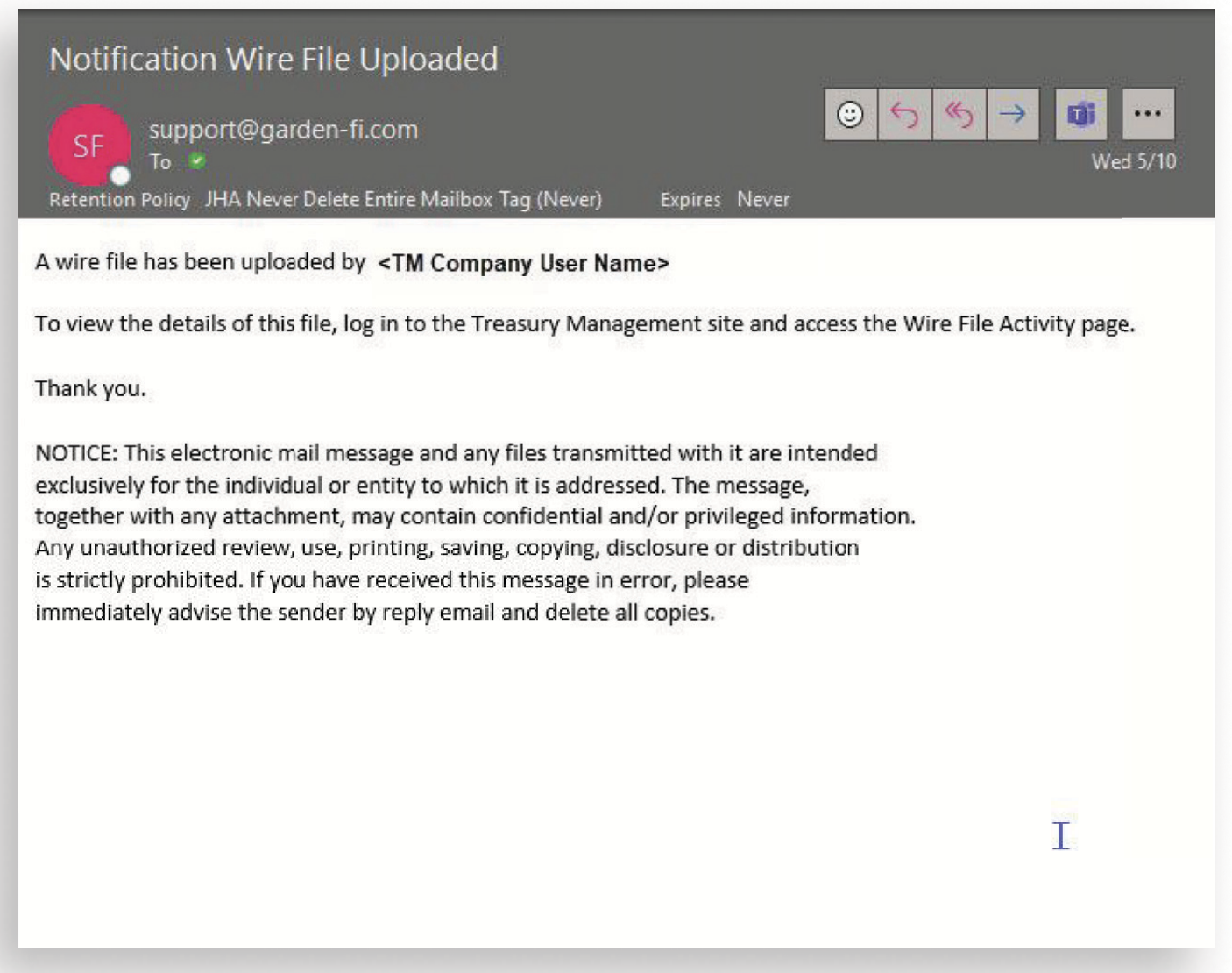TM QRG Wire File Data Transmission via sFTP Capture 4