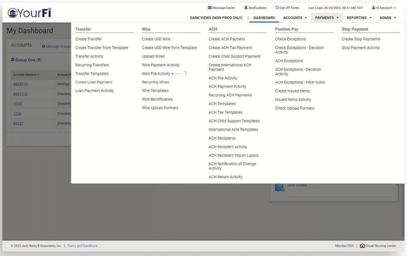 TM QRG Wire File Data Transmission via sFTP Capture 6